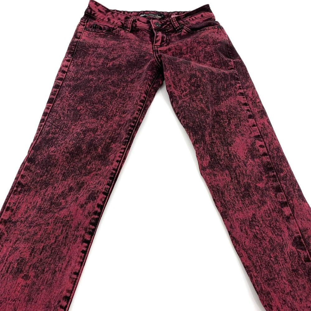 Lovesick Raspberry Acid Wash Denim Jeans - Picture 4 of 7